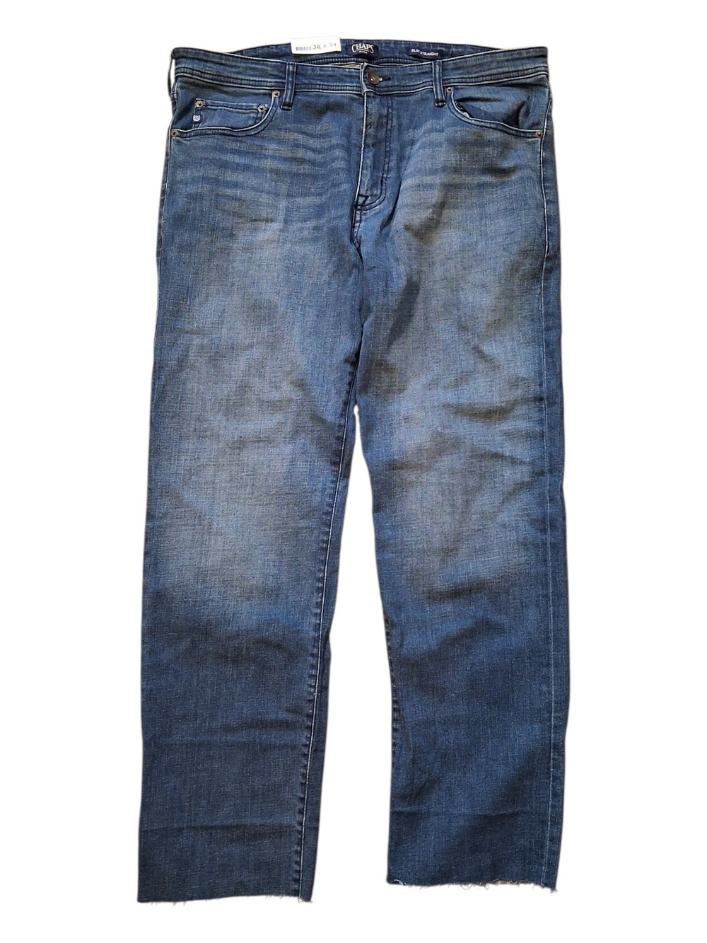 Chaps Men's Straight Leg Washed Blue Jeans